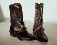 A3220L Black Chain Western Boot