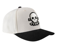 HT08 Black & Cream Skull Logo Hat HT08-OS