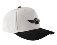 HT07 Black & Cream T.U.K. Wing Pin Hat HT07-OS