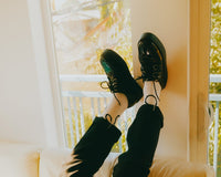V3245 Black Crinkle Patent Viva Mondo Creeper