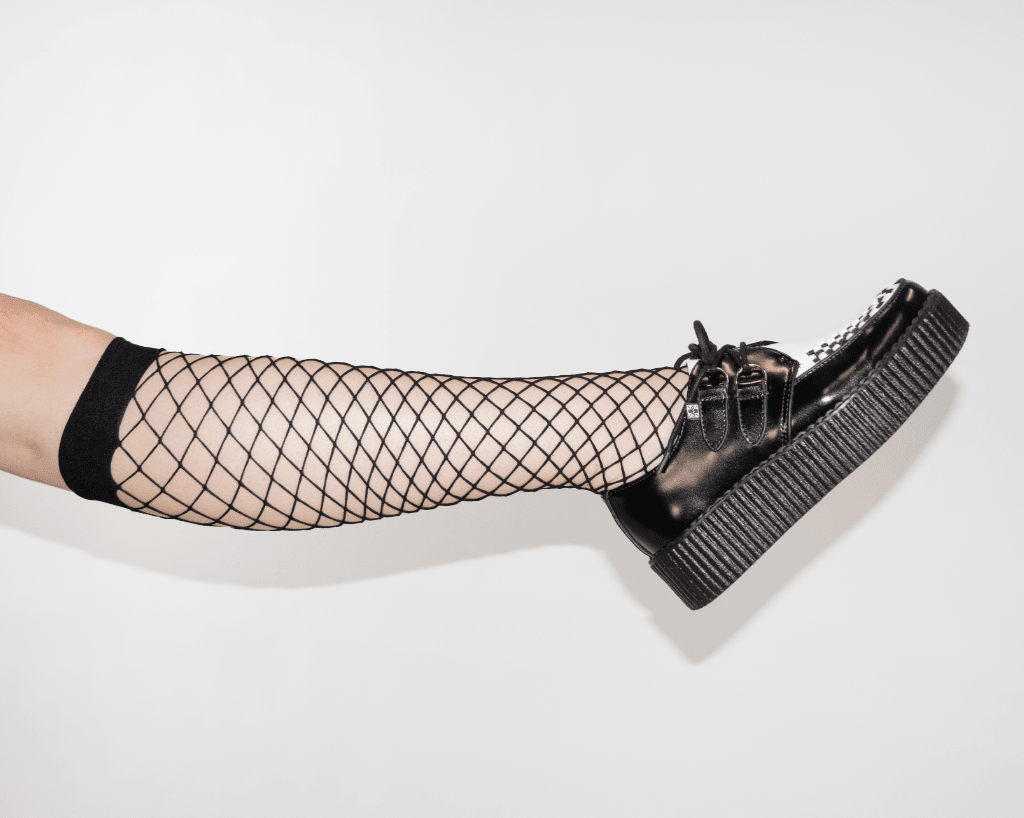 TSK1171 Black Fishnet Knee-High Sock TSK1171-OS