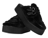 V3326L Black Fuzzy Creeper Mule
