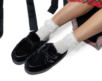 V3326L Black Fuzzy Creeper Mule