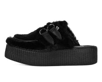 V3326L Black Fuzzy Creeper Mule