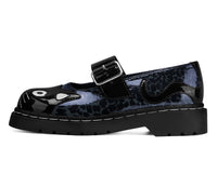 T2366 Black & Grey Leopard Kitty Mary Jane