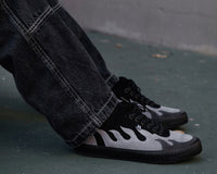 A3350 Black & Grey Suede Flame Creeper Sneaker