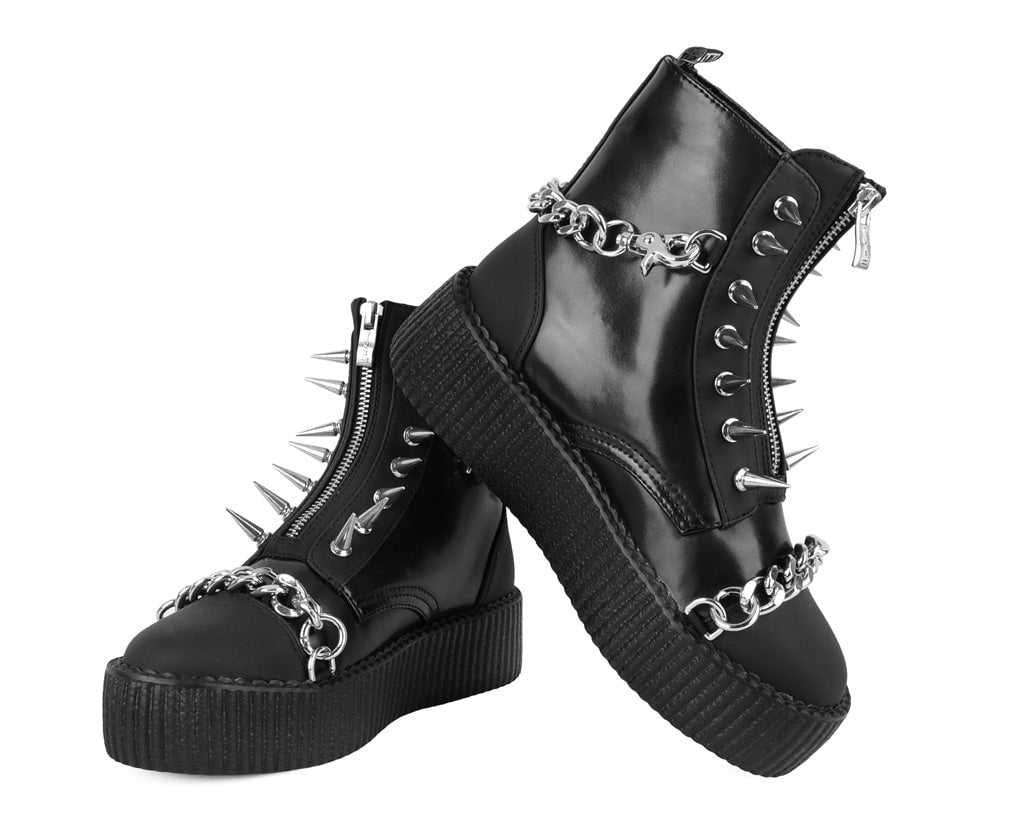 V3271 Black Haze Spike & Chain Viva Mondo Boot