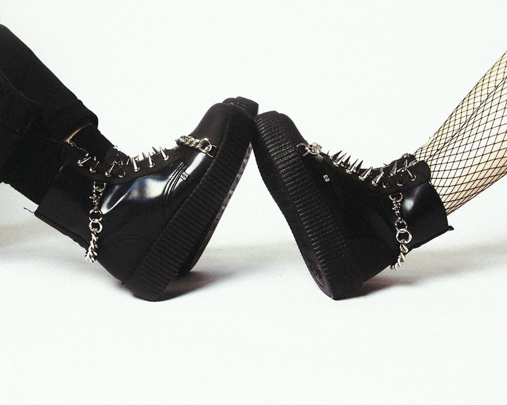 V3271 Black Haze Spike & Chain Viva Mondo Boot