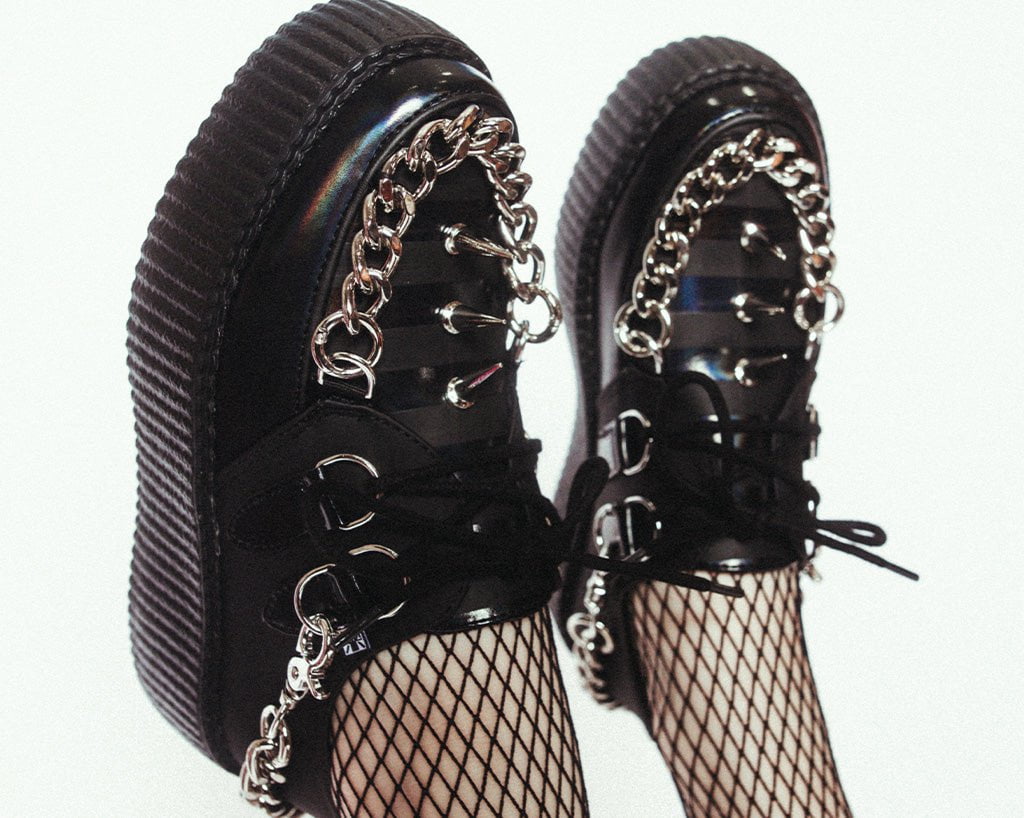 Black Haze Spike & Chain Viva Mondo Creeper - T.U.K.V3266-03