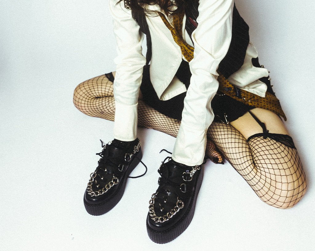 Black Haze Spike & Chain Viva Mondo Creeper - T.U.K.V3266-03