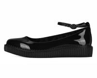 A9634L Black Hologram Pointed Ballet Creeper