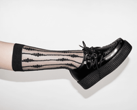 TSK1159 Black Knee-High Mesh Sock TSK1159-OS