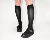TSK1164 Black Knee-High Nylon Mesh Sock TSK1164-OS