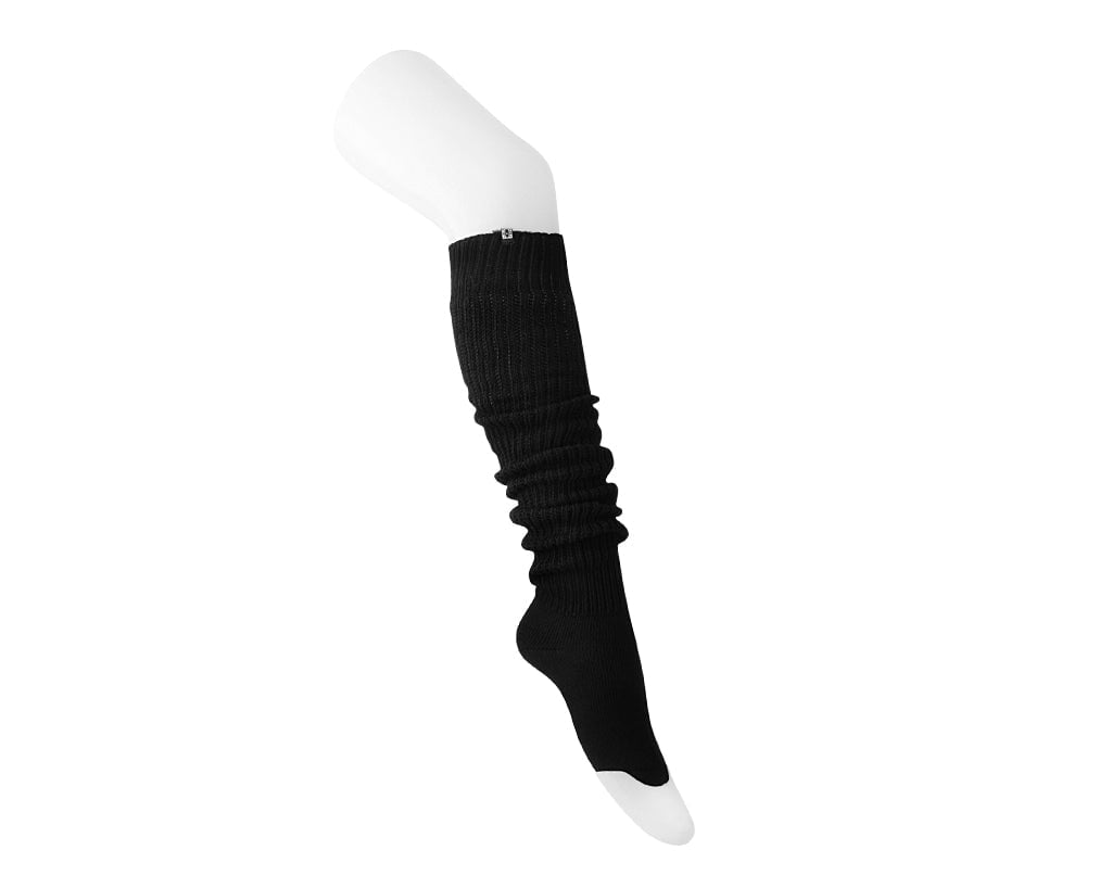 TSK1157 Black Knit Slouch Sock TSK1157-OS