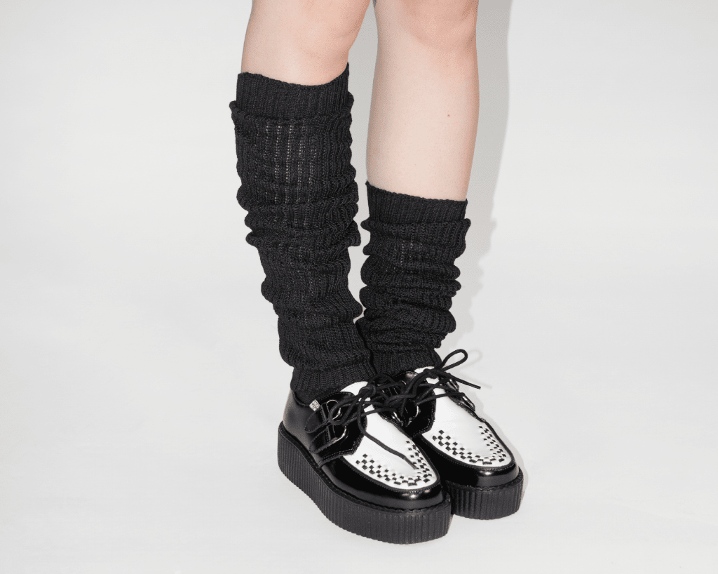 TSK1157 Black Knit Slouch Sock TSK1157-OS