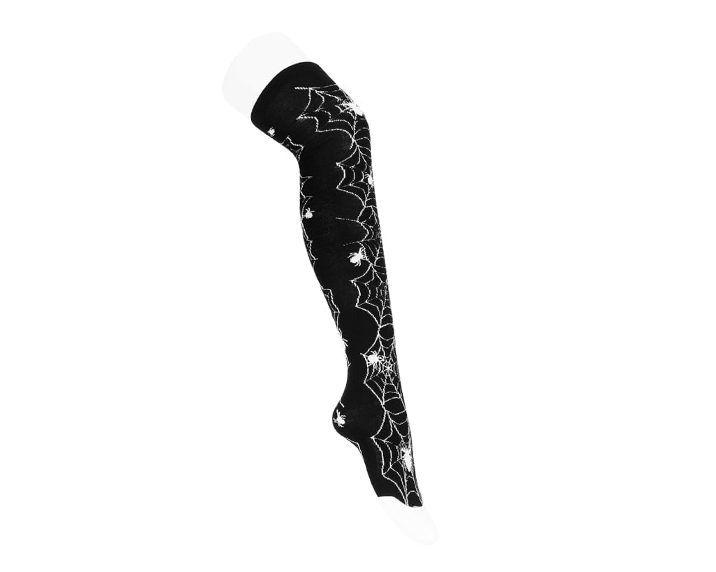 TSK1179 Black Knit Spider Thigh High Sock TSK1179-OS