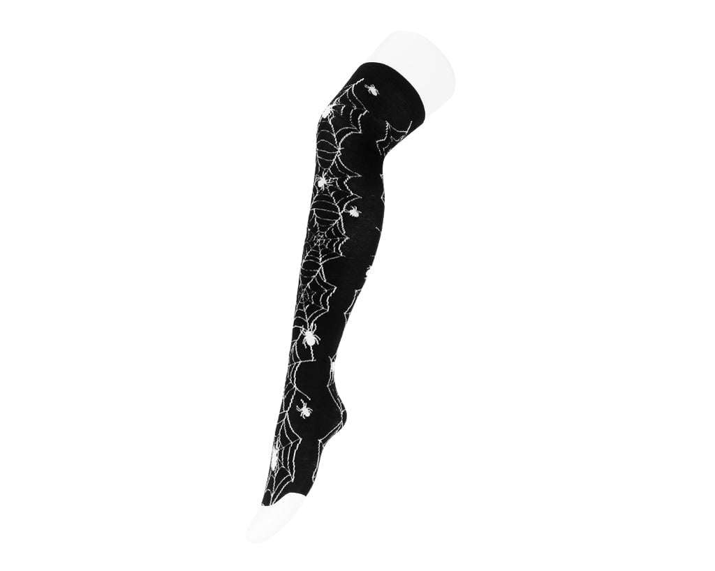 TSK1179 Black Knit Spider Thigh High Sock TSK1179-OS