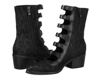 T2339L Black Lace Multi-Strap Boot