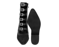 T2339L Black Lace Multi-Strap Boot