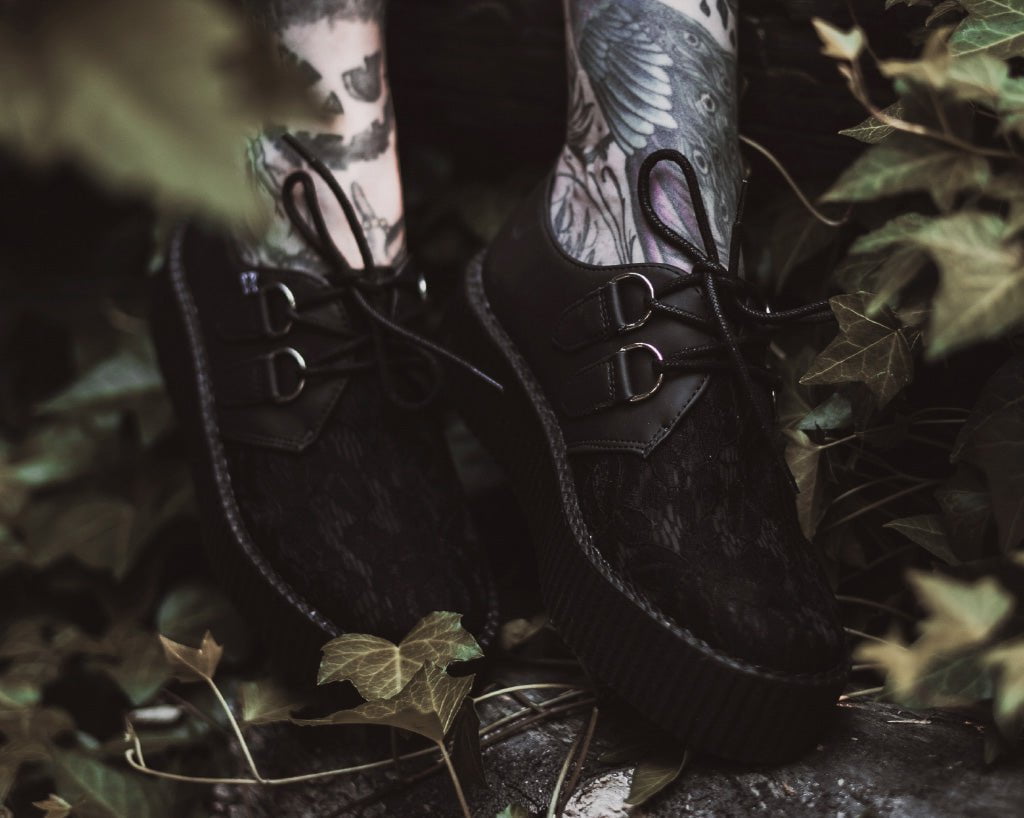Black Lace Viva Mondo Creeper - T.U.K.V3164-03