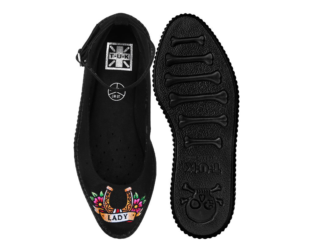 A3420L Black Lady Luck Pointed Ballet Creeper A3420L-05