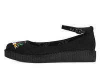 A3420L Black Lady Luck Pointed Ballet Creeper