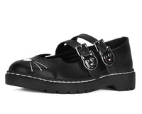 Black Leather 2 - Buckle Kitty Mary Jane - T.U.K.A3363L-05