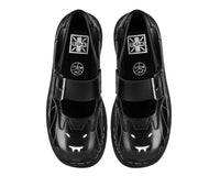 Black Leather Bat Stitch Mary Jane - T.U.K.T2386-05