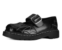 Black Leather Bat Stitch Mary Jane - T.U.K.T2386-05