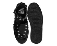Black Leather Flat Studded Viva Mondo Sandal - T.U.K.V3494L-05