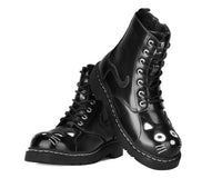 T2343 Black Leather Kitty Boot