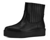 Black Leather Pull on Western Pointed Mondo Creeper Boot