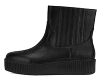 Black Leather Pull on Western Pointed Mondo Creeper Boot - T.U.K.H3441-03