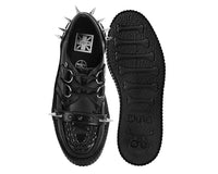 Black Leather Spike Viva Mondo Creeper - T.U.K.V3341-03