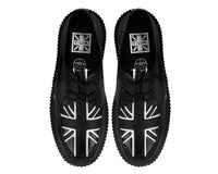 G3391 Black Leather Union Jack Vintage Mondo Creeper