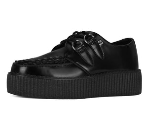 Black Leather Viva Mondo Creeper - T.U.K.V6802-03