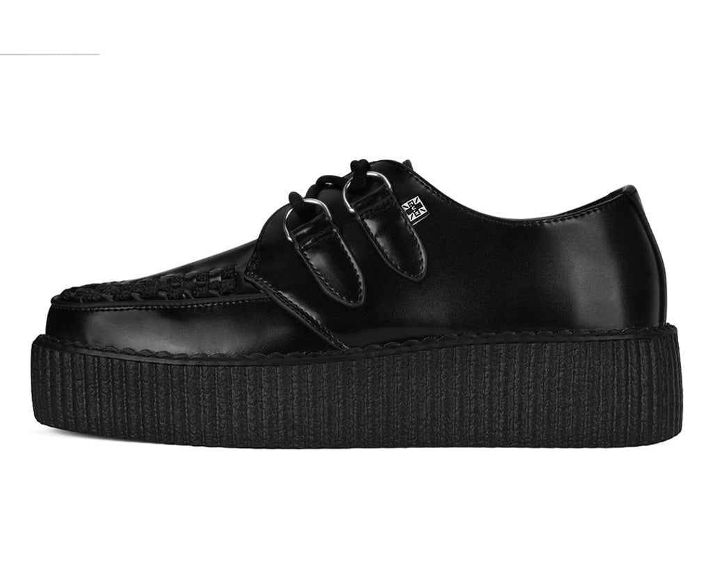 Black Leather Viva Mondo Creeper - T.U.K.V6802-03