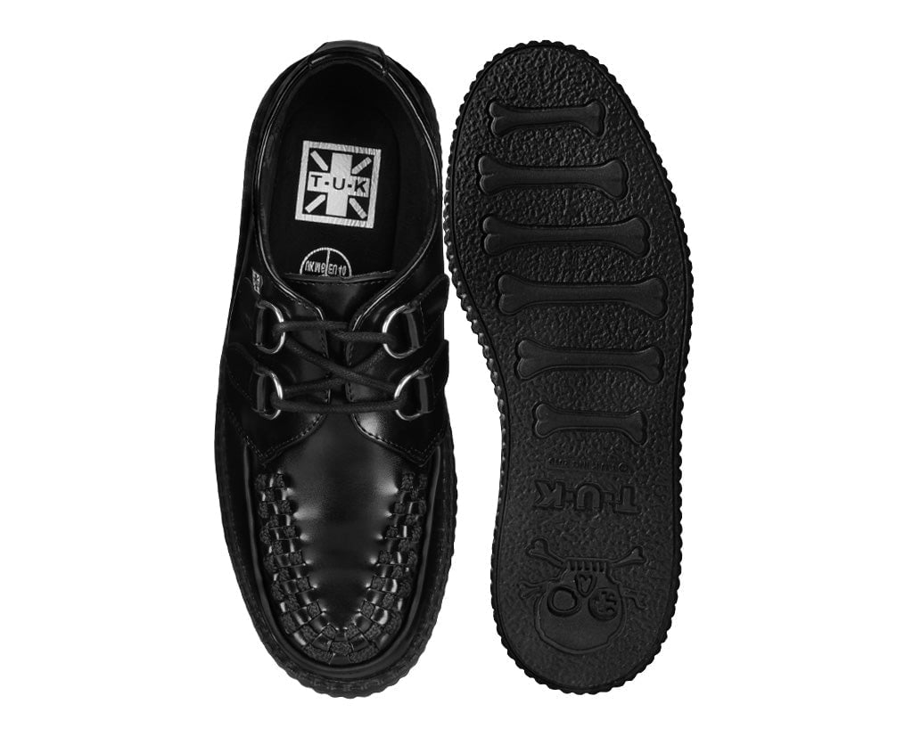 Black Leather Viva Mondo Creeper - T.U.K.V6802-03