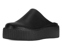 V3371L Black Leather Viva Mondo Creeper Clog