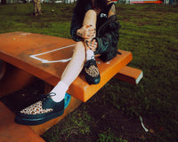 Black & Leopard Tie Pointed Lace Up EZC - T.U.K.A9418-03