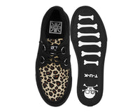 A9181 Black & Leopard Vegan Sneaker