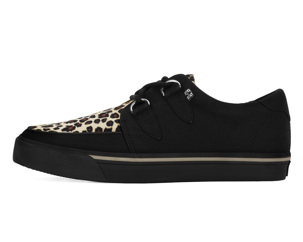 A9181 Black & Leopard Vegan Sneaker
