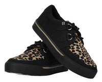 A9181 Black & Leopard Vegan Sneaker