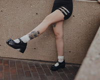 A3218L Black Liquid Bubble Mary Jane Platform