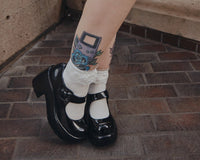 A3218L Black Liquid Bubble Mary Jane Platform