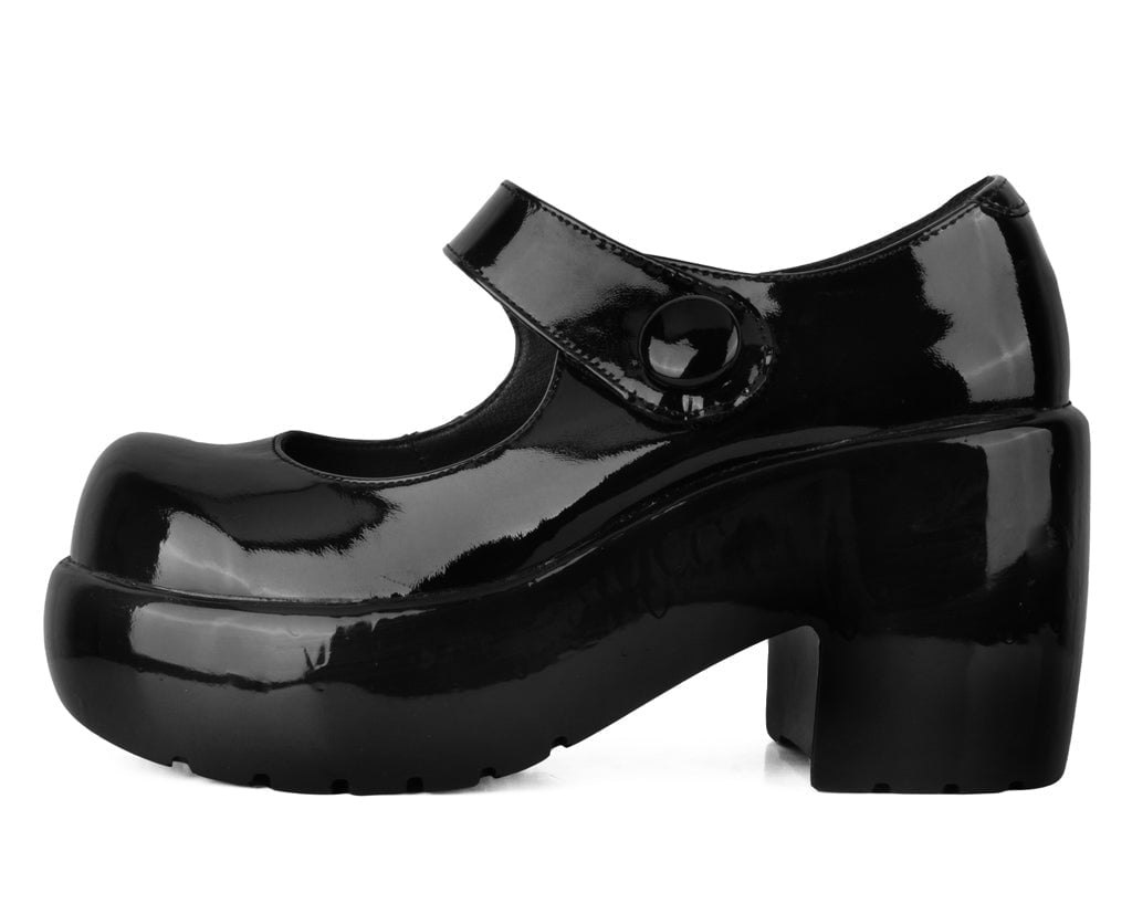 A3218L Black Liquid Bubble Mary Jane Platform