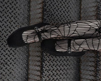 F3311L Black Mesh Web Viva Low Mary Jane