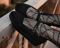 F3311L Black Mesh Web Viva Low Mary Jane