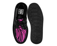 Black Patent Pink Zebra Hair Stratocreeper - T.U.K.S3473-03