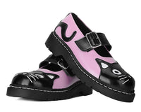 T2344 Black & Pink Kitty Mary Jane